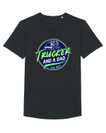 The Best Trucker and Dad Tricou mânecă scurtă guler larg Bărbat Skater