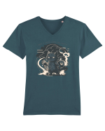 DON`T MESS WITH ME, KITTY 1 :D Tricou mânecă scurtă guler V Bărbat Presenter