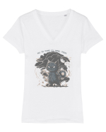 NU TE PUNE CU MINE, PISOI 1 :D Tricou mânecă scurtă guler V Damă Evoker