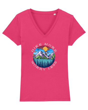 Hike More Worry Less Raspberry