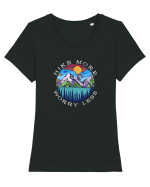 Hike More Worry Less Tricou mânecă scurtă guler larg fitted Damă Expresser