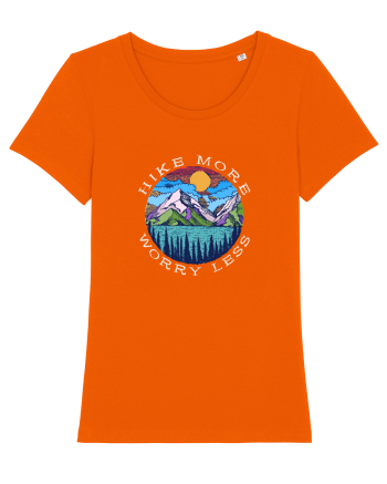 Hike More Worry Less Bright Orange