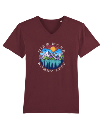 Hike More Worry Less Burgundy