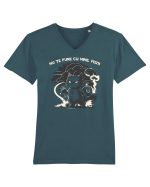 NU TE PUNE CU MINE, PISOI 2 :D Tricou mânecă scurtă guler V Bărbat Presenter