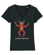 L-am făcut pe dracu în patru - v2 Tricou mânecă scurtă guler V Damă Evoker