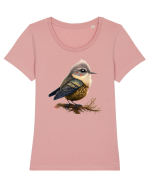 Sunete ale naturii Tricou mânecă scurtă guler larg fitted Damă Expresser