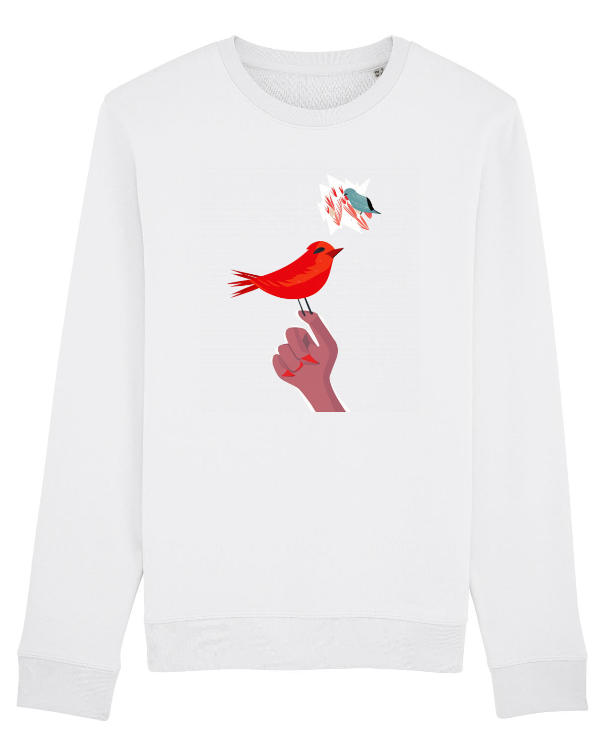 Bluză mânecă lungă Unisex Rise White