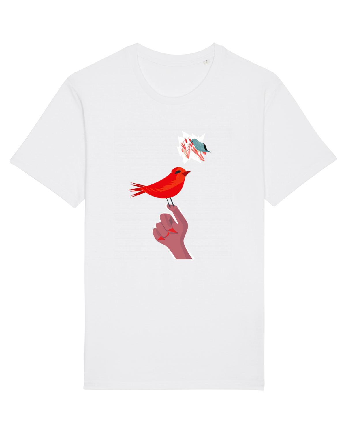 Tricou mânecă scurtă Unisex Rocker White