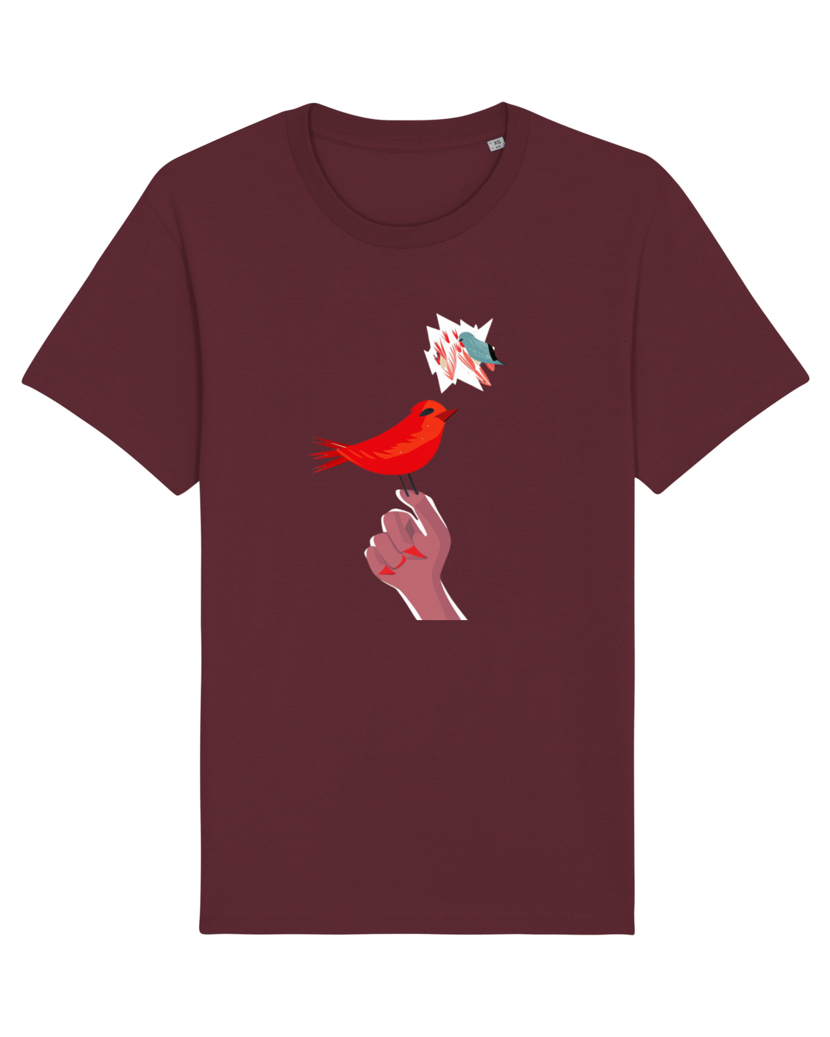 Tricou mânecă scurtă Unisex Rocker Burgundy