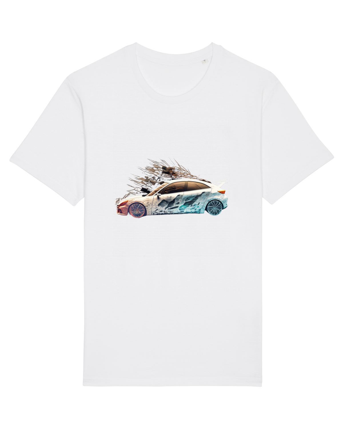 Tricou mânecă scurtă Unisex Rocker White