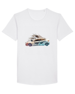 Spiritul vitezei Tricou mânecă scurtă guler larg Bărbat Skater