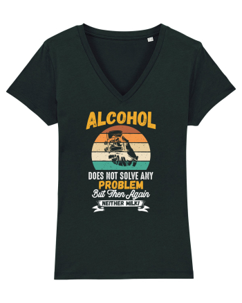 pt iubitorii de bere - Alcohol does not solve any problems Black