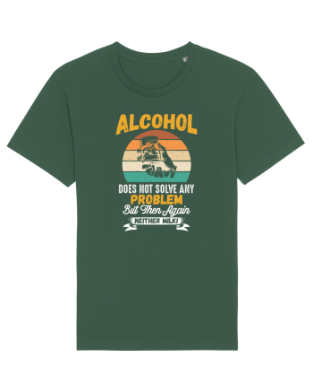 pt iubitorii de bere - Alcohol does not solve any problems Bottle Green