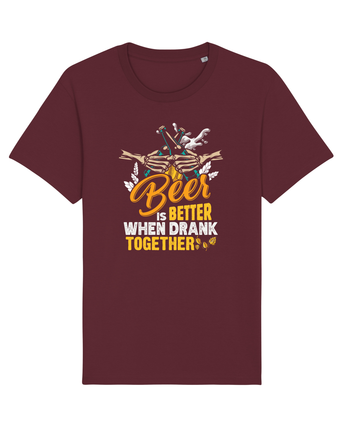 Tricou mânecă scurtă Unisex Rocker Burgundy