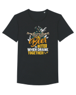 pt iubitorii de bere - Beer is better when drank together Tricou mânecă scurtă guler larg Bărbat Skater