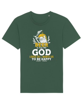 pt iubitorii de bere - Beer is proof that god loves us Bottle Green