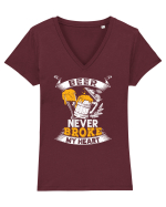 pt iubitorii de bere - Beer never broke my heart Tricou mânecă scurtă guler V Damă Evoker