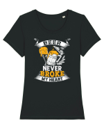 pt iubitorii de bere - Beer never broke my heart Tricou mânecă scurtă guler larg fitted Damă Expresser