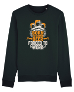 pt iubitorii de bere - Born to drink beer forced to work Bluză mânecă lungă Unisex Rise