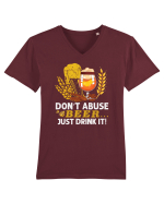 pt iubitorii de bere - Do not abuse beer Tricou mânecă scurtă guler V Bărbat Presenter