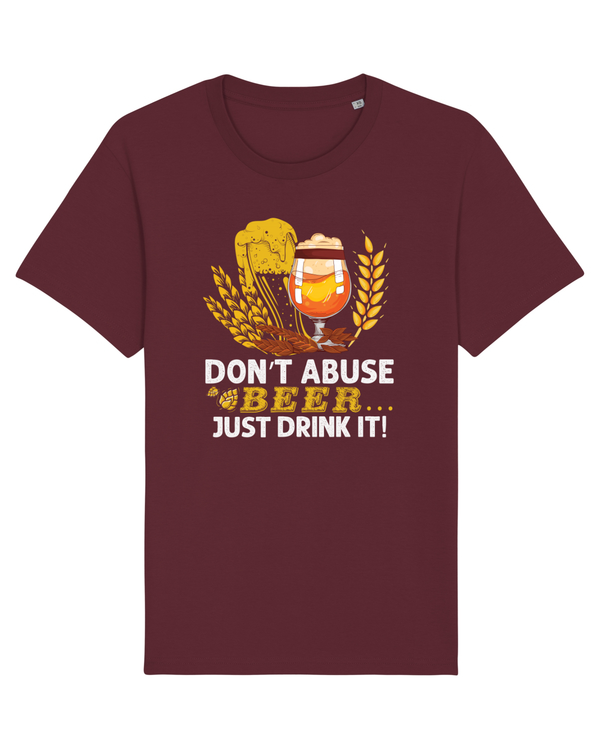 Tricou mânecă scurtă Unisex Rocker Burgundy