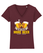 pt iubitorii de bere - Drink more beer Tricou mânecă scurtă guler V Damă Evoker