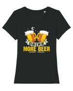 pt iubitorii de bere - Drink more beer Tricou mânecă scurtă guler larg fitted Damă Expresser