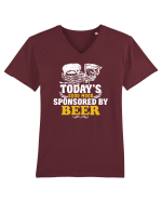 pt iubitorii de bere - Good mood sponsored by beer Tricou mânecă scurtă guler V Bărbat Presenter