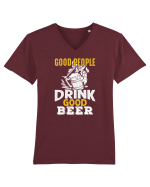 pt iubitorii de bere - Good people drink good beer Tricou mânecă scurtă guler V Bărbat Presenter