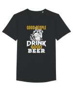 pt iubitorii de bere - Good people drink good beer Tricou mânecă scurtă guler larg Bărbat Skater