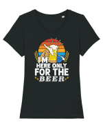 pt iubitorii de bere - I am here only for the beer Tricou mânecă scurtă guler larg fitted Damă Expresser