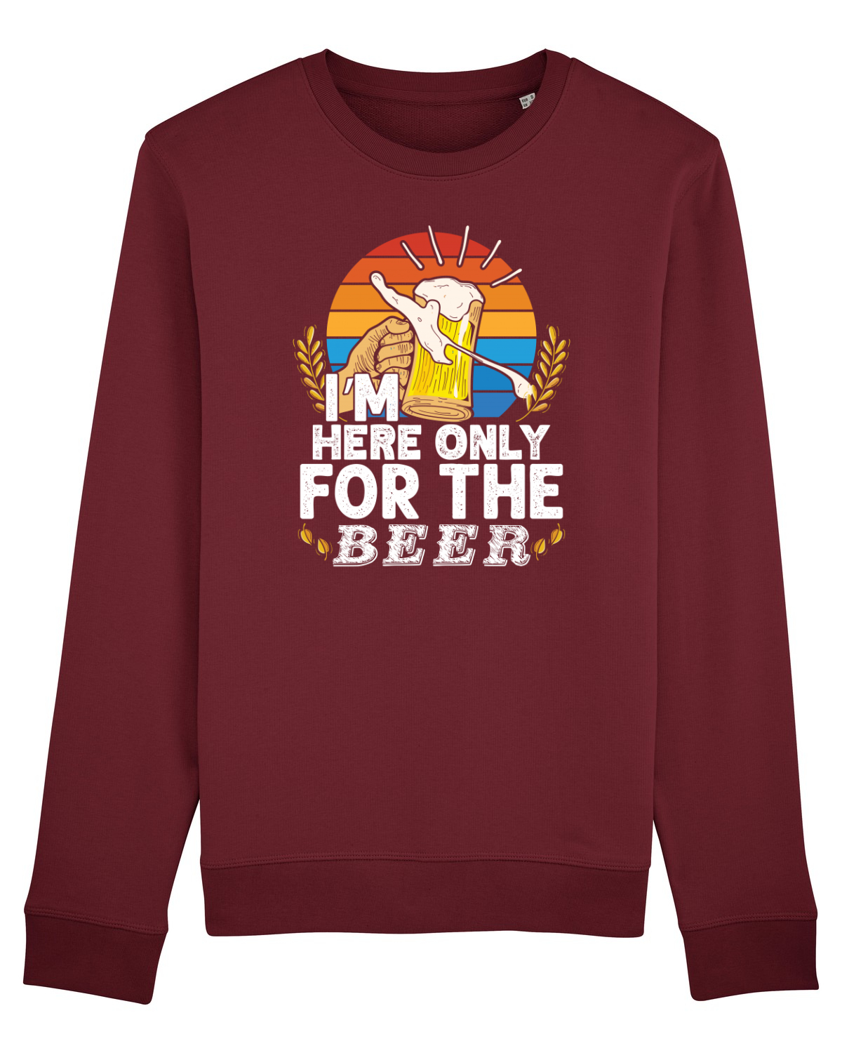 Bluză mânecă lungă Unisex Rise Burgundy