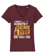 pt iubitorii de bere - I do not always drink beer Tricou mânecă scurtă guler V Damă Evoker