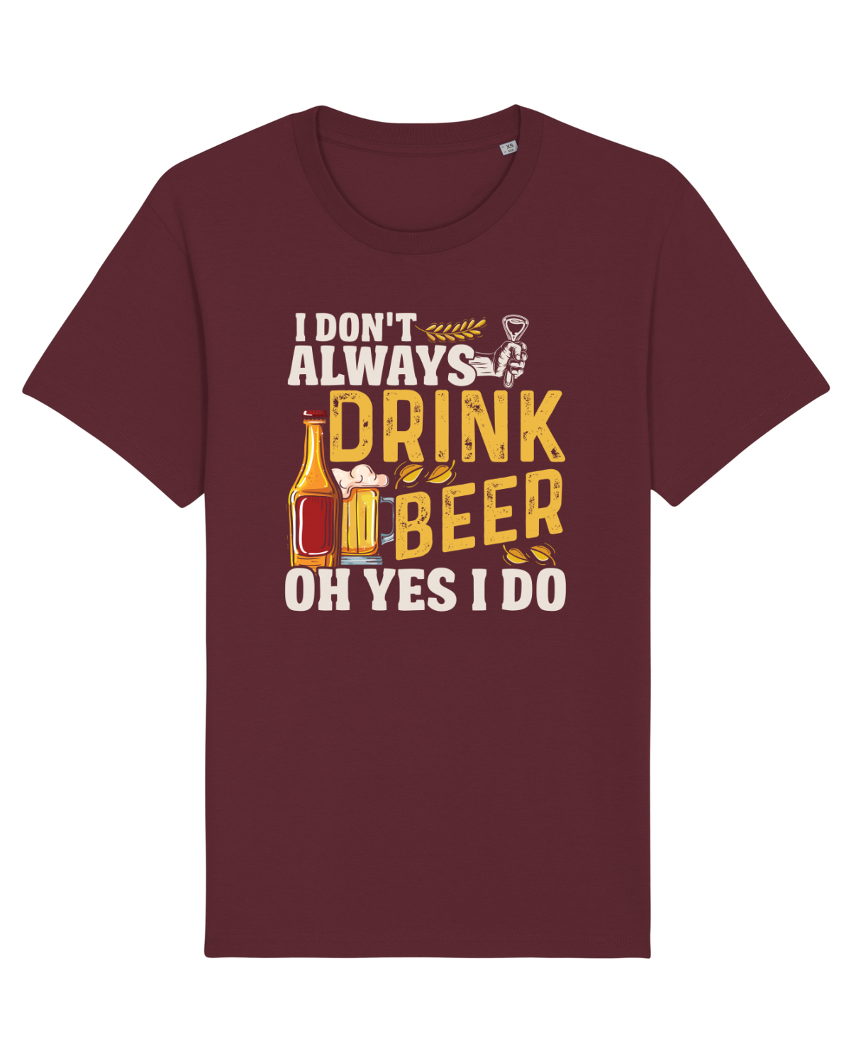 Tricou mânecă scurtă Unisex Rocker Burgundy