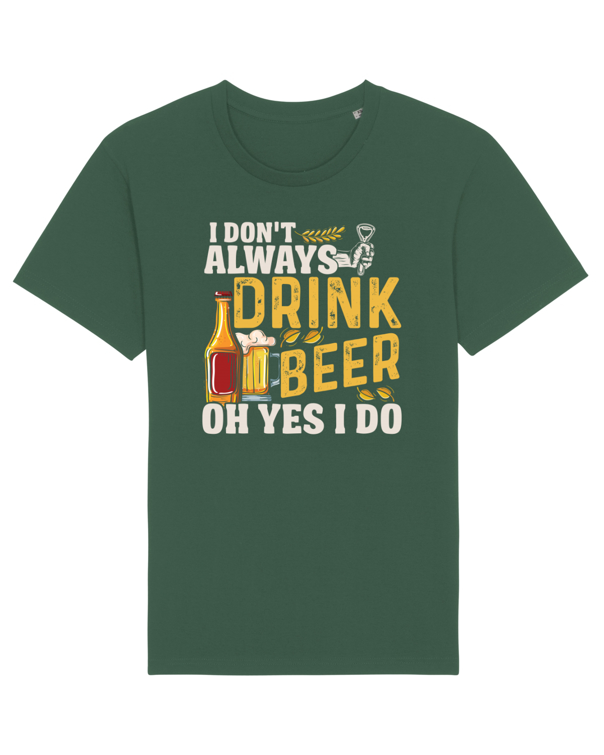 Tricou mânecă scurtă Unisex Rocker Bottle Green