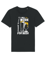 pt iubitorii de bere - I will work for beer Tricou mânecă scurtă Unisex Rocker