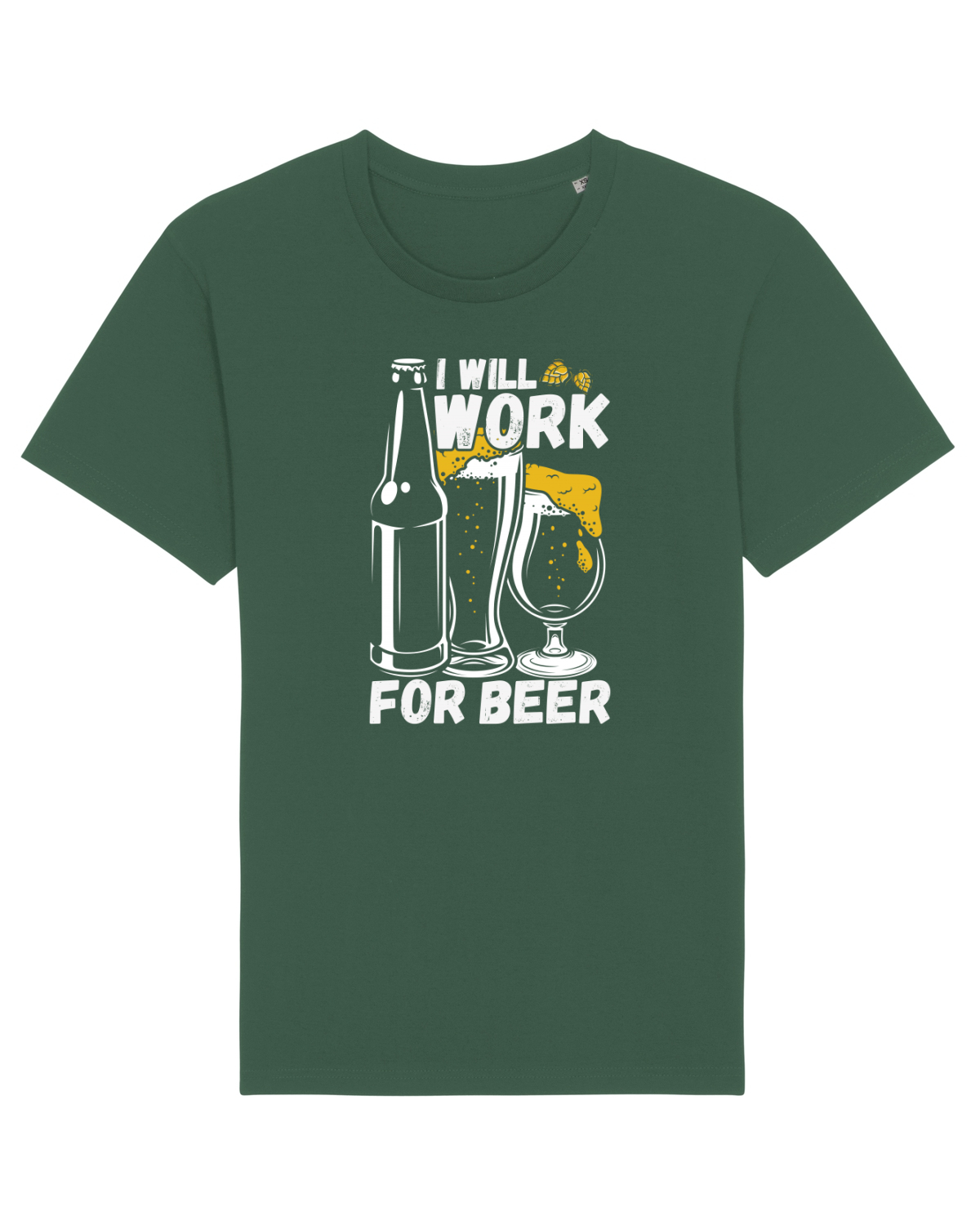 Tricou mânecă scurtă Unisex Rocker Bottle Green