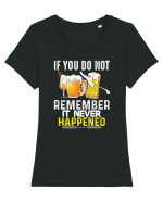pt iubitorii de bere - If you do not remember it never happened Tricou mânecă scurtă guler larg fitted Damă Expresser