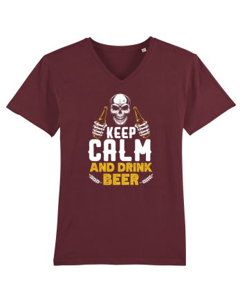 pt iubitorii de bere - Keep calm and drink beer Burgundy