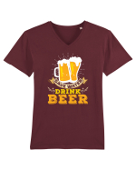 pt iubitorii de bere - Save water drink beer Tricou mânecă scurtă guler V Bărbat Presenter