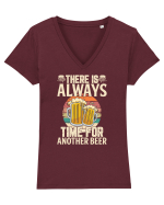 pt iubitorii de bere - There is always time for another beer Tricou mânecă scurtă guler V Damă Evoker