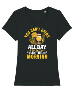 pt iubitorii de bere - You cannot drink all day Tricou mânecă scurtă guler larg fitted Damă Expresser