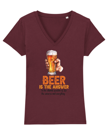 pt iubitorii de bere - Beer is the answer Burgundy