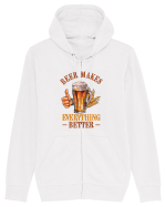 pt iubitorii de bere - Beer makes everything better Hanorac cu fermoar Unisex Connector
