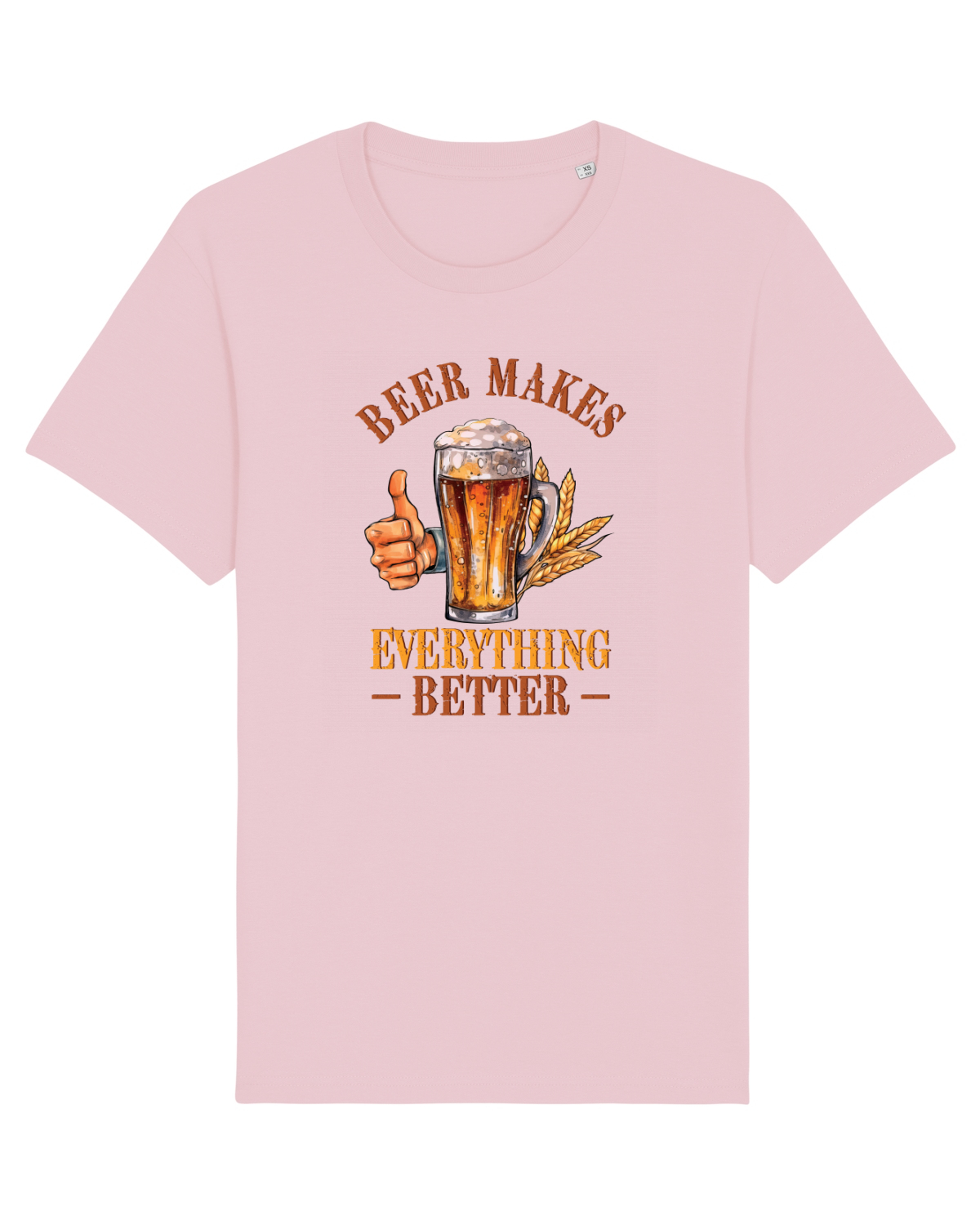 Tricou mânecă scurtă Unisex Rocker Cotton Pink