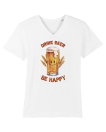 pt iubitorii de bere - Drink beer be happy Tricou mânecă scurtă guler V Bărbat Presenter