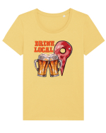 pt iubitorii de bere - Drink local Tricou mânecă scurtă guler larg fitted Damă Expresser