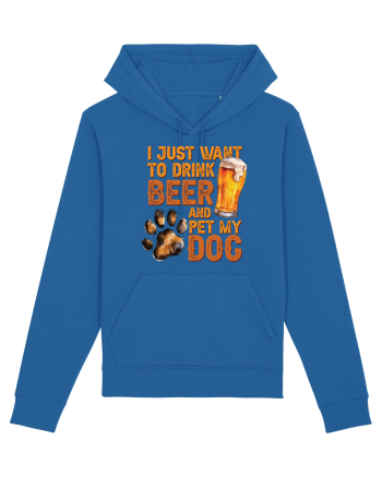 pt iubitorii de bere - I just want to drink beer and pet my dog Royal Blue
