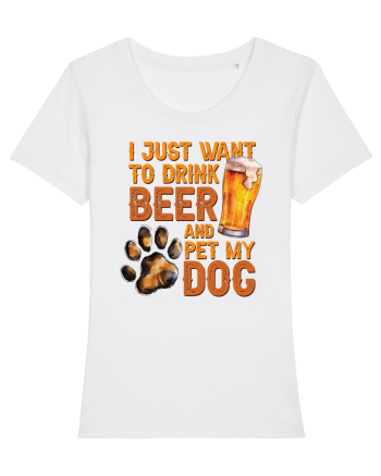 pt iubitorii de bere - I just want to drink beer and pet my dog White