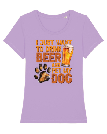 pt iubitorii de bere - I just want to drink beer and pet my dog Lavender Dawn